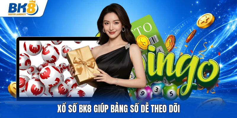 Xổ số BK8 giúp bảng số dễ theo dõi