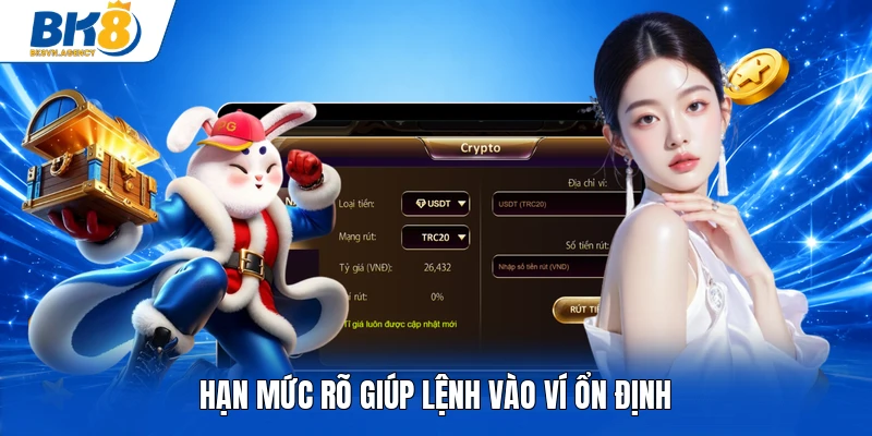 Hạn mức rõ giúp lệnh vào ví ổn định